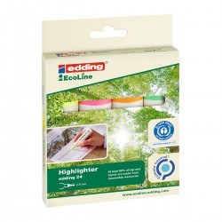 Textmarker Edding, E24, 4 culori/set Textmarker Edding, E24, 4 culori/set