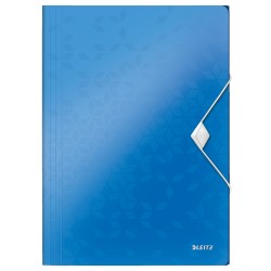 Mapa cu elastic Leitz WOW, PP, A4, 150 coli, albastru  Mapa cu elastic Leitz WOW, PP, A4, 150 coli, albastru