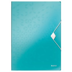 Mapa cu elastic Leitz WOW, PP, A4, 150 coli, turcoaz  Mapa cu elastic Leitz WOW, PP, A4, 150 coli, turcoaz