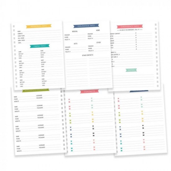 Home planner Pukka Pads, 4 separatoare, calendar 12 luni nedatat, 183 stickere, pagini organizare