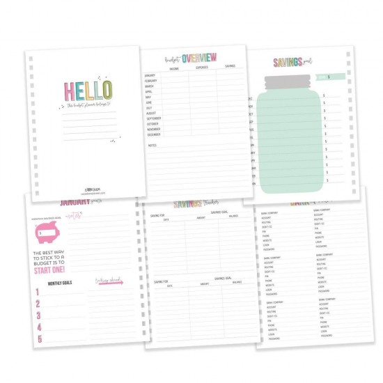 Budget planner Pukka Pads, 4 separatoare, calendar 12 luni nedatat, 183 stickere, pagini organizare Budget planner Pukka Pads, 4 separatoare, calendar 12 luni nedatat, 183 stickere, pagini organizare