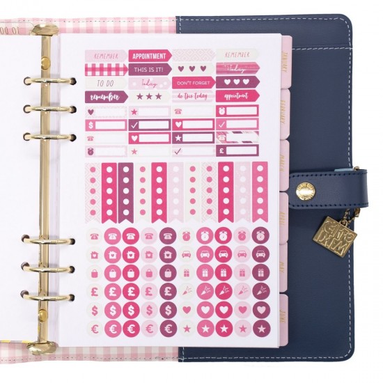 Agenda planificator A5 Carpe Diem, nedatat, include: 12 separatoare lunare, 12 calendare lunare, 60 planere saptamanale, 12 pag dictando, 12 pag matematica, 12 pag veline, 2 semne de carte plastic, 1 coperta plastic, 3 pag stickere planning, in cuti Agenda planificator A5 Carpe Diem, nedatat, include: 12 separatoare lunare, 12 calendare lunare, 60 planere saptamanale, 12 pag dictando, 12 pag matematica, 12 pag veline, 2 semne de carte plastic, 1 coperta plastic, 3 pag stickere planning, in cuti