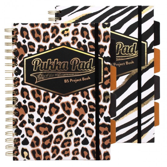 Agenda cu spirala si separatoare Pukka Pads Wild Project Book, B5 dictando, 200 pag hartie 80 g, coperti tari Agenda cu spirala si separatoare Pukka Pads Wild Project Book, B5 dictando, 200 pag hartie 80 g, coperti tari