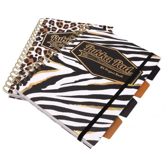 Agenda cu spirala si separatoare Pukka Pads Wild Project Book, B5 dictando, 200 pag hartie 80 g, coperti tari