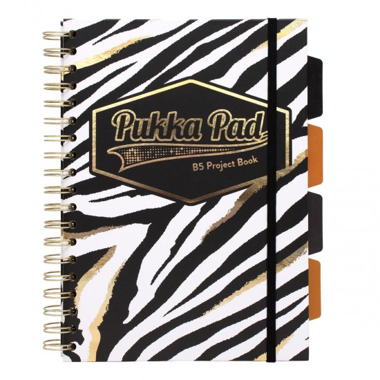 Agenda cu spirala si separatoare Pukka Pads Wild Project Book, B5 dictando, 200 pag hartie 80 g, coperti tari