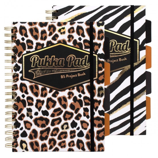 Agenda cu spirala si separatoare Pukka Pads Wild Project Book, B5 dictando, 200 pag hartie 80 g, coperti tari