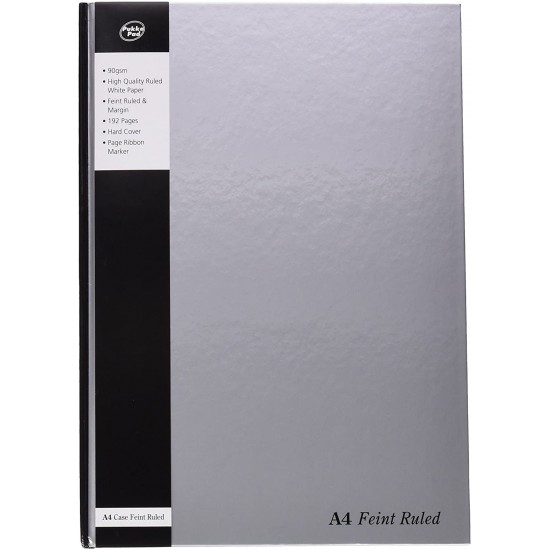 Agenda Pukka Pads Silver Casebound A4, dictando, 192 pag, coperta intarita