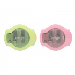 Ascutitoare Strigo, doua orificii, cu capac, 4 culori Ascutitoare Strigo, doua orificii, cu capac, 4 culori