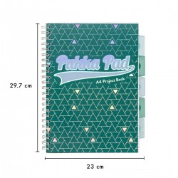 Caiet cu spirala si separatoare Pukka Pads Project Book Glee, 200 pag, dictando A4, verde Caiet cu spirala si separatoare Pukka Pads Project Book Glee, 200 pag, dictando A4, verde