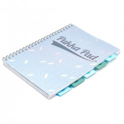 Caiet cu spirala si separatoare Pukka Pads Project Book Glee, 200 pag, matematica, A4, albastru deschis Caiet cu spirala si separatoare Pukka Pads Project Book Glee, 200 pag, matematica, A4, albastru deschis