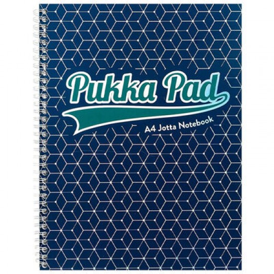 Caiet cu spirala Pukka Pads Glee A4, dictando, 200 pag, albastru inchis