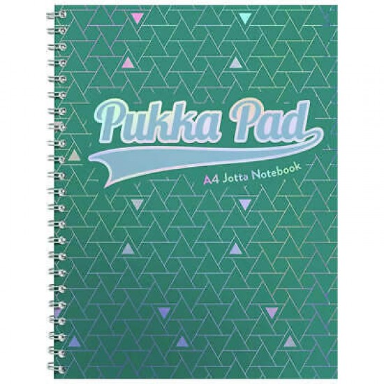 Caiet cu spirala Pukka Pads Glee A4, dictando, 200 pag, verde