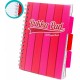 Set 3 caiete cu spirala si separatoare Pukka Pads Project Book Vogue 200 pag dictando A5 albastru/roz