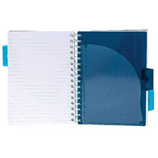 Set 3 caiete cu spirala si separatoare Pukka Pads Project Book Vogue 200 pag dictando A5 albastru/roz