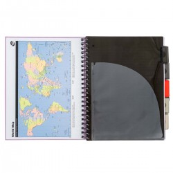 Caiet cu spirala si separatoare Pukka Pads A4 Executive Metallic Project Book, 200 pag, 80 g, coperti cartonate BLUE Caiet cu spirala si separatoare Pukka Pads A4 Executive Metallic Project Book, 200 pag, 80 g, coperti cartonate BLUE