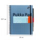 Caiet cu spirala si separatoare Pukka Pads A4 Executive Metallic Project Book, 200 pag, 80 g, coperti cartonate BLUE