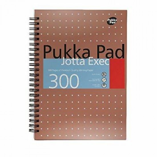 Caiet cu spirala dubla Pukka Pads Exec A4+ 300 pag, cupru, coperti tari