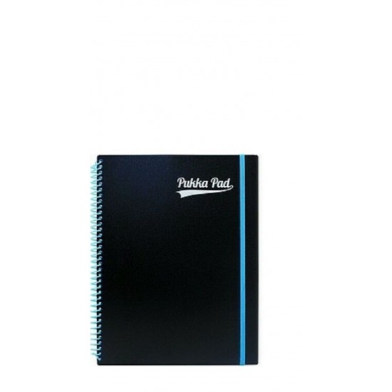 Set 3 caiete cu spirala Pukka Pads PP Neon A4 200 pag dictando, cu 4 perforatii indosariere, coperti PP, mix culori Set 3 caiete cu spirala Pukka Pads PP Neon A4 200 pag dictando, cu 4 perforatii indosariere, coperti PP, mix culori