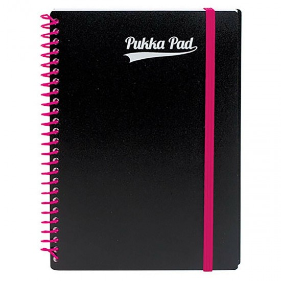 Set 3 caiete cu spirala Pukka Pads PP Neon A4 200 pag dictando, cu 4 perforatii indosariere, coperti PP, mix culori Set 3 caiete cu spirala Pukka Pads PP Neon A4 200 pag dictando, cu 4 perforatii indosariere, coperti PP, mix culori