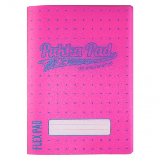 Caiet Pukka Pads Flex Pads Neon A5 60 pag matematica, roz