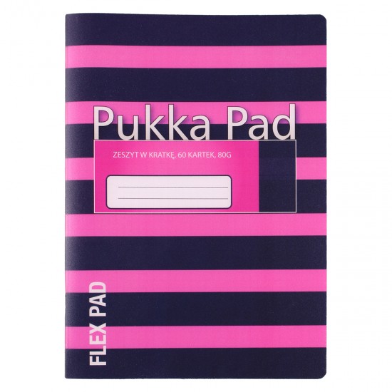 Caiet Pukka Pads Flex Pads Navy A5 60 pag matematica, roz Caiet Pukka Pads Flex Pads Navy A5 60 pag matematica, roz