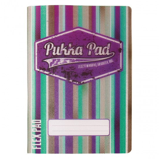 Caiet Pukka Pads Flex Pads Americano A5 60 pag matematica, roz Caiet Pukka Pads Flex Pads Americano A5 60 pag matematica, roz