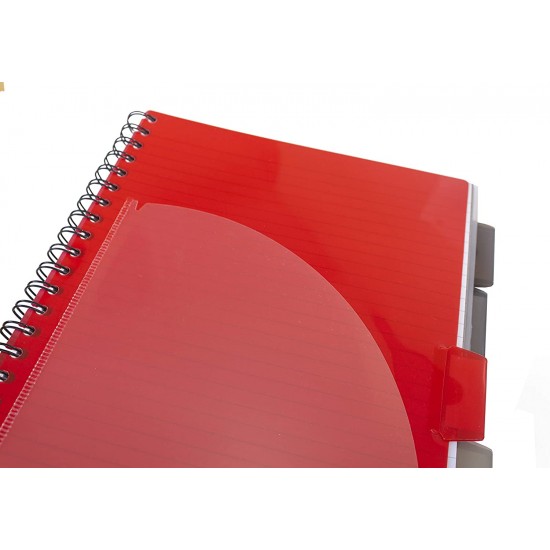 Caiet cu spirala si separatoare Pukka Pads Metallic Project Book dictando A4, microperforatii, 200 pag, hartie 80 g, coperti cartonate Caiet cu spirala si separatoare Pukka Pads Metallic Project Book dictando A4, microperforatii, 200 pag, hartie 80 g, coperti cartonate
