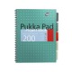 Caiet cu spirala si separatoare Pukka Pads Metallic Project Book dictando A4, microperforatii, 200 pag, hartie 80 g, coperti cartonate
