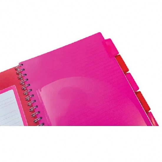 Caiet cu spirala si separatoare Pukka Pads Project Book Vogue 200 pag dictando A4 roz Caiet cu spirala si separatoare Pukka Pads Project Book Vogue 200 pag dictando A4 roz