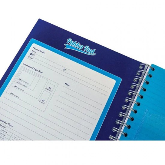 Caiet cu spirala si separatoare Pukka Pads Project Book Vogue 200 pag dictando A4 albastru Caiet cu spirala si separatoare Pukka Pads Project Book Vogue 200 pag dictando A4 albastru