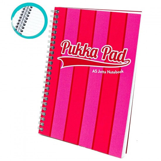 Caiet cu spirala Pukka Pads Vogue 200 pag dictando A5, roz