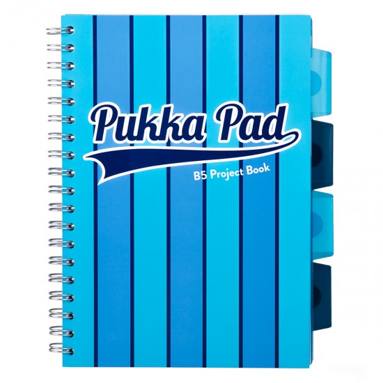 Caiet cu spirala si separatoare Pukka Pads Project Book Vogue 200 pag matematica B5 albastru Caiet cu spirala si separatoare Pukka Pads Project Book Vogue 200 pag matematica B5 albastru