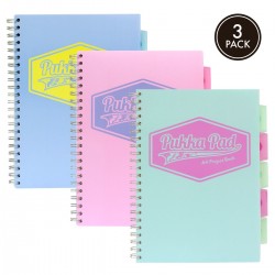 Caiet cu spirala si 5 separatoare Pukka Pads Project Book Pastel, coperti PP, 200 pag DICTANDO, A4, hartie 80g, PINK Caiet cu spirala si 5 separatoare Pukka Pads Project Book Pastel, coperti PP, 200 pag DICTANDO, A4, hartie 80g, PINK