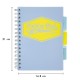 Caiet cu spirala si 3 separatoare Pukka Pads Project Book Pastel, coperti PP, 200 pag DICTANDO, hartie 80 g, A5 BLUE