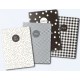 Set 4 caiete Pukka Pads Carpe Diem Monochrom, A6, 32 pag, hartie 80 g, compus din: 1 x planner saptamanal, 1 x dictando, 1 x punctat, 1 x foi veline Set 4 caiete Pukka Pads Carpe Diem Monochrom, A6, 32 pag, hartie 80 g, compus din: 1 x planner saptamanal, 1 x dictando, 1 x punctat, 1 x foi veline