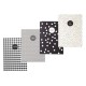 Set 4 caiete Pukka Pads Carpe Diem Monochrom, A6, 32 pag, hartie 80 g, compus din: 1 x planner saptamanal, 1 x dictando, 1 x punctat, 1 x foi veline Set 4 caiete Pukka Pads Carpe Diem Monochrom, A6, 32 pag, hartie 80 g, compus din: 1 x planner saptamanal, 1 x dictando, 1 x punctat, 1 x foi veline