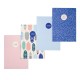 Set 4 caiete Pukka Pads Carpe Diem Feathers, A6, 32 pag, hartie 80 g, compus din: 1 x planner saptamanal, 1 x dictando, 1 x punctat, 1 x foi veline Set 4 caiete Pukka Pads Carpe Diem Feathers, A6, 32 pag, hartie 80 g, compus din: 1 x planner saptamanal, 1 x dictando, 1 x punctat, 1 x foi veline