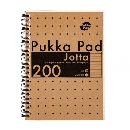 Caiet cu spirala Pukka Pads Jotta Kraft, A5 dictando, 200 pag, hartie 80 g, coperti cartonate Caiet cu spirala Pukka Pads Jotta Kraft, A5 dictando, 200 pag, hartie 80 g, coperti cartonate