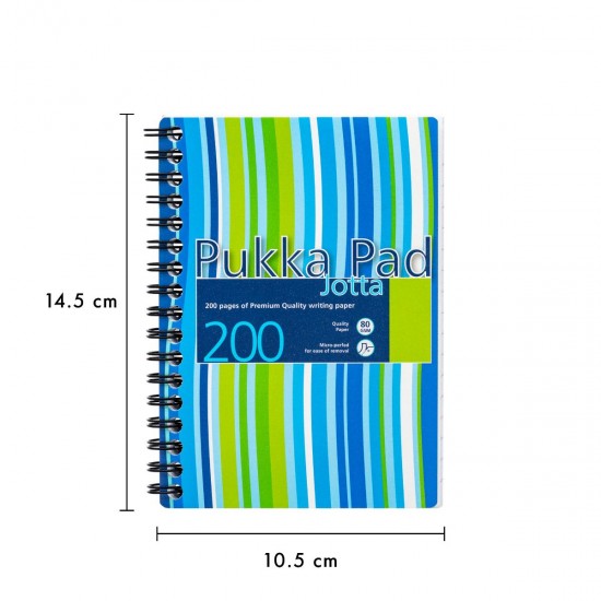 Set de 3 caiete cu spirala Pukka Pads Stripes, dictando, 200 pag, hartie 80 g, format A6, coperti PP, roz/albastru Set de 3 caiete cu spirala Pukka Pads Stripes, dictando, 200 pag, hartie 80 g, format A6, coperti PP, roz/albastru