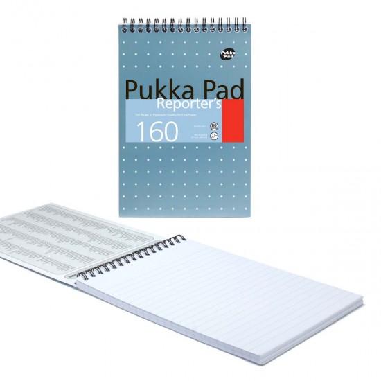 Caiet cu spirala Pukka Pads Reporters 140x205mm, 160 pag, coperti tari Caiet cu spirala Pukka Pads Reporters 140x205mm, 160 pag, coperti tari
