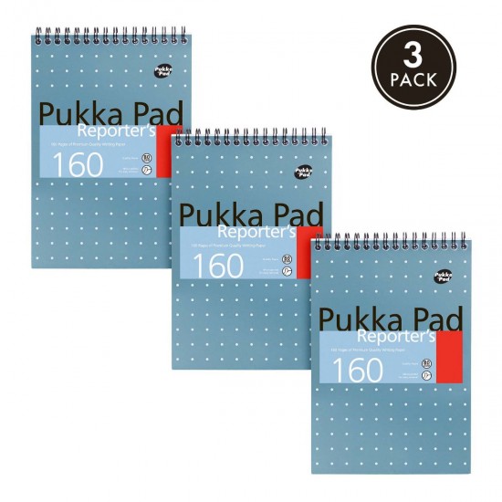Caiet cu spirala Pukka Pads Reporters 140x205mm, 160 pag, coperti tari Caiet cu spirala Pukka Pads Reporters 140x205mm, 160 pag, coperti tari