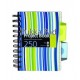 Set 2 caiete cu spirala si separatoare Pukka Pads Project Book Stripes A6, dictando, roz/albastru 250 pag, coperti PP