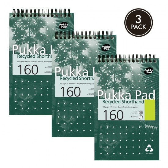 Caiet cu spirala Pukka Pads Recycled Pad 128 x 203mm, 160 pag, hartie 80 g, 100% reciclata, coperti cartonate Caiet cu spirala Pukka Pads Recycled Pad 128 x 203mm, 160 pag, hartie 80 g, 100% reciclata, coperti cartonate