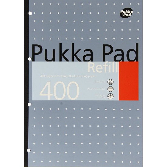 Rezerva Pukka Pads A4 dictando, 400 pag, cu 4 perforatii pentru bilblioraft, BLUE