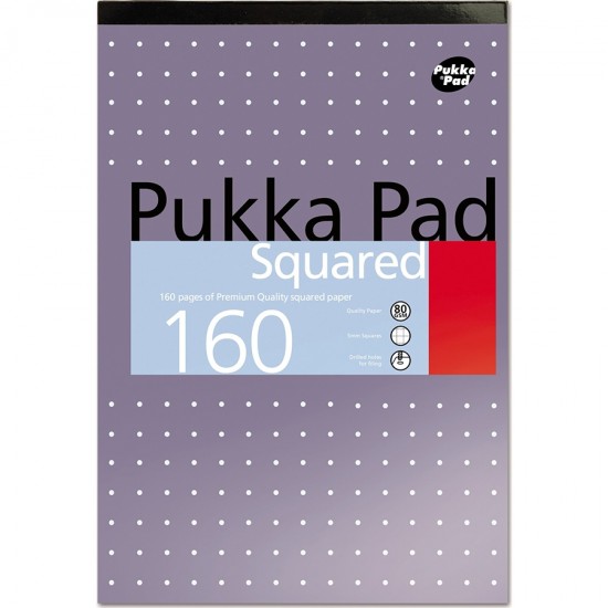 Rezerva Pukka Pads A4 matematica, 160 pag, cu 4 perforatii pentru bilblioraft Rezerva Pukka Pads A4 matematica, 160 pag, cu 4 perforatii pentru bilblioraft