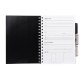 Caiet cu spirala si separatoare Pukka Pads Black Project Book A5 dictando, 250 pag, coperti PP Caiet cu spirala si separatoare Pukka Pads Black Project Book A5 dictando, 250 pag, coperti PP
