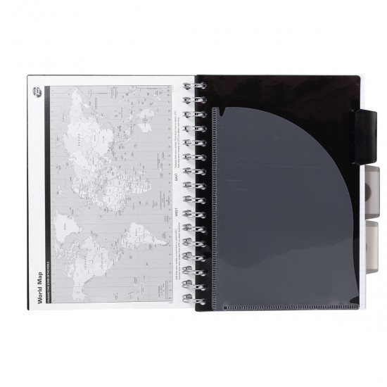 Caiet cu spirala si separatoare Pukka Pads Black Project Book A5 dictando, 250 pag, coperti PP Caiet cu spirala si separatoare Pukka Pads Black Project Book A5 dictando, 250 pag, coperti PP