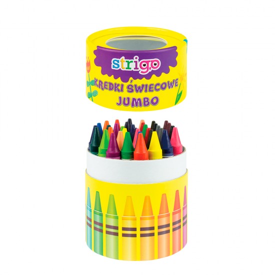 Creioane cerate, Strigo, Jumbo, 36 buc/18 culori