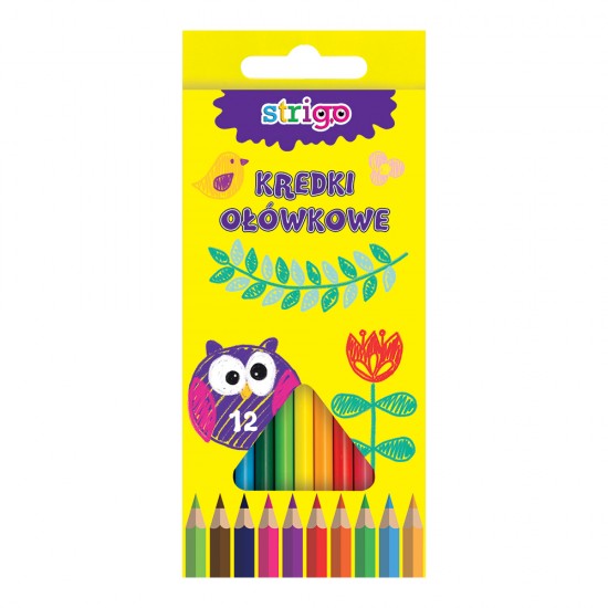 Creioane colorate triunghiulare, Strigo, 12 culori