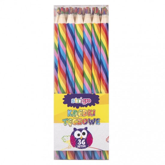 Creioane Strigo Rainbow multicolor 36 buc